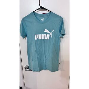PUMA GREEN LOGO TEE SHIRT WOMENS SIZE XS NEW P1-145